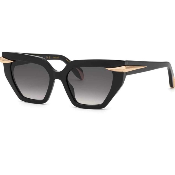 Roberto Cavalli Accessories - Authentic Roberto Cavalli Unisex Sunglasses Black WTH Gold Detail SRC001M